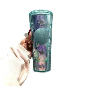 Starbucks Venti‎ 24oz Tumbler Iridescent Mermaid Scale NWT